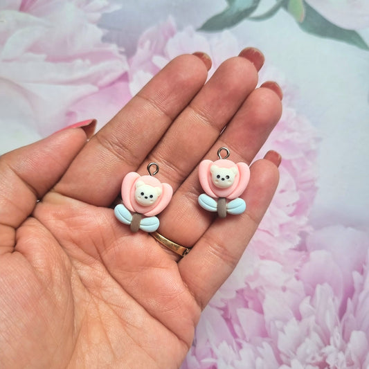 Resin Charms - Bear in Flower