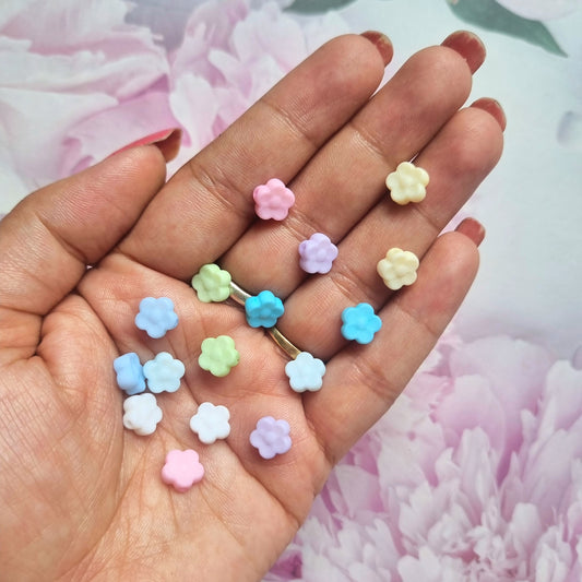 Acrylic Pastel Flower Beads