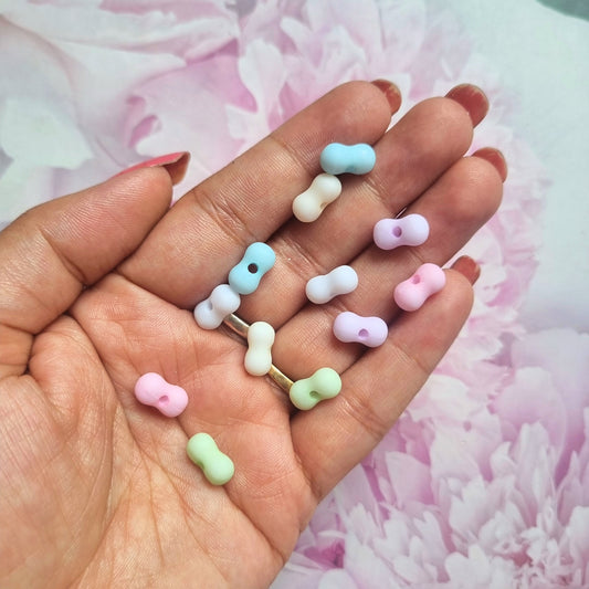 Acrylic Pastel Peanut Beads