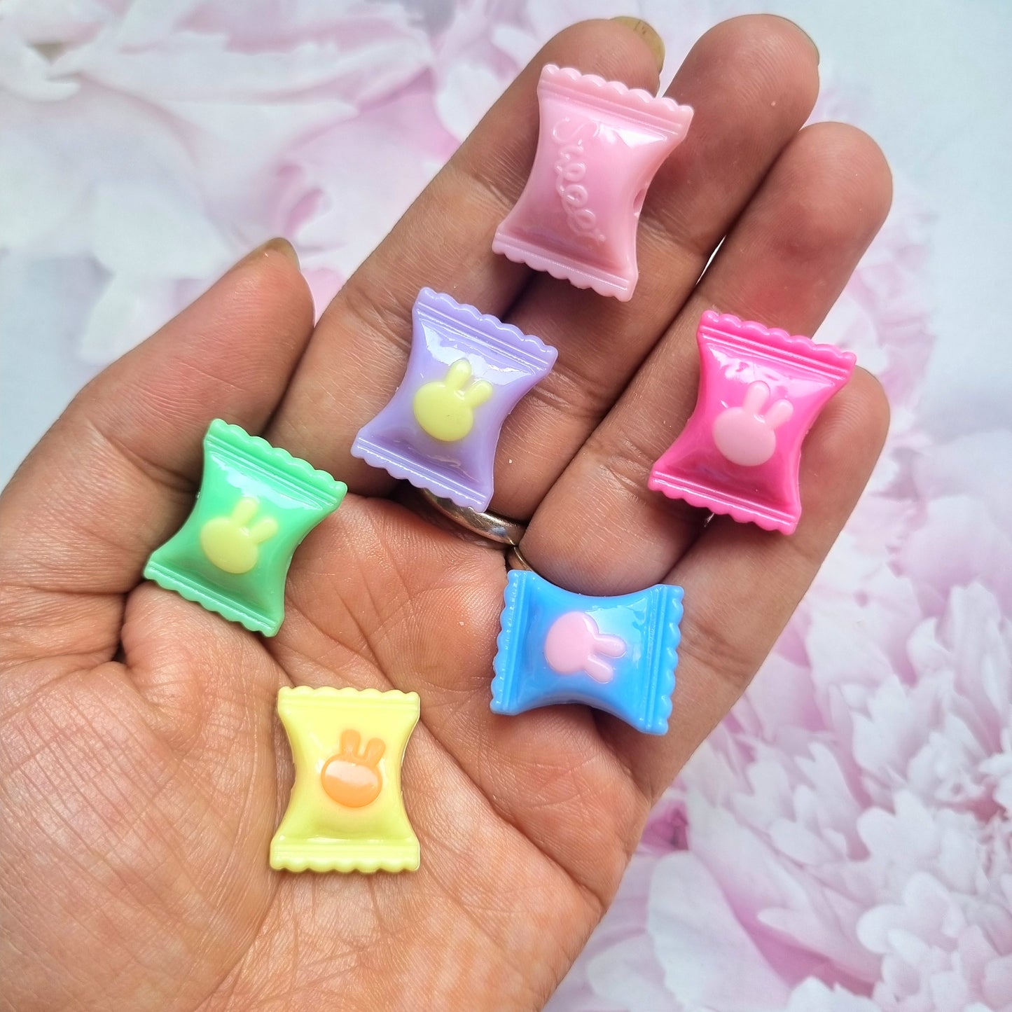 Acrylic Colorful Toffee Beads