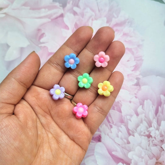 Acrylic Colorful Flower Beads