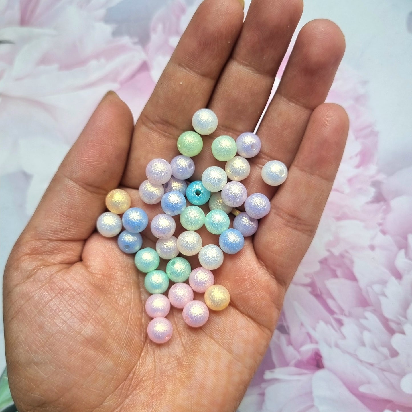 Texture Metallic shade Beads 8mm, 10mm, 12mm