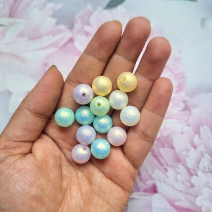 Texture Metallic shade Beads 8mm, 10mm, 12mm