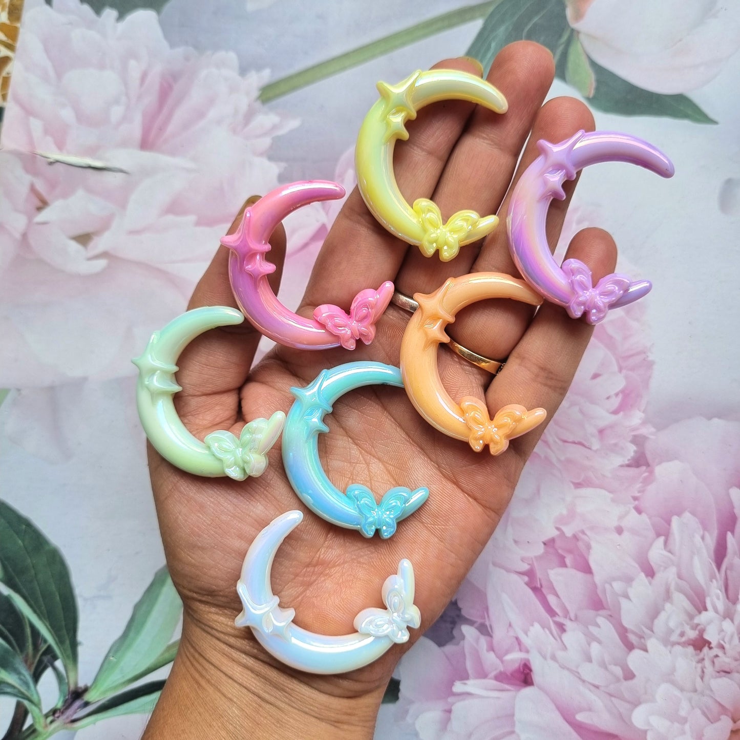 Premium Moon with Butterfly Beads