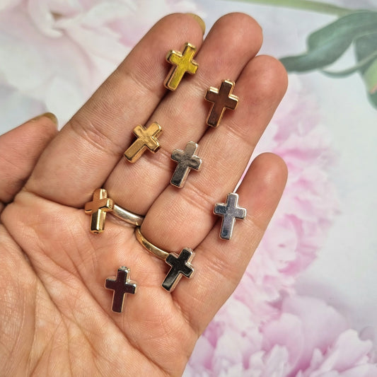 Silver / Golden CCB Cross Beads
