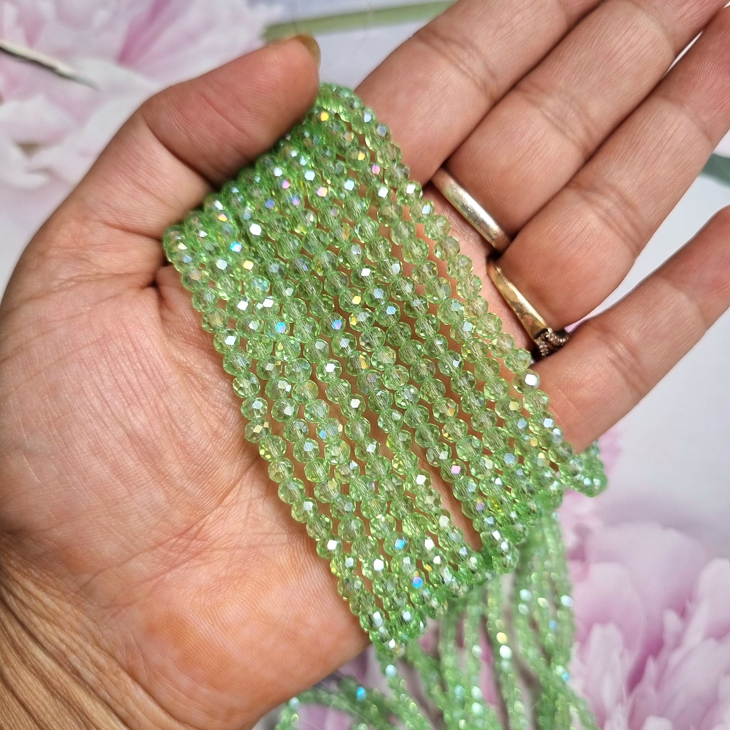 Crystal Glass Beads 4mm