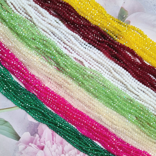 Crystal Glass Beads 4mm