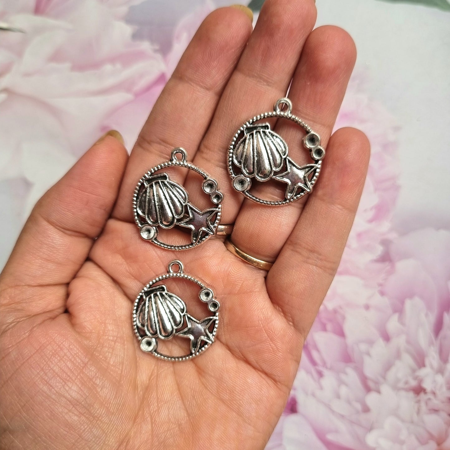 Metal Charms - Seashell & Starfish