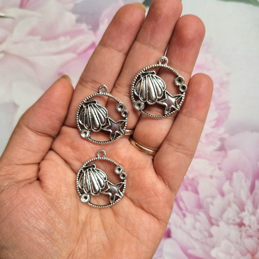 Metal Charms - Seashell & Starfish