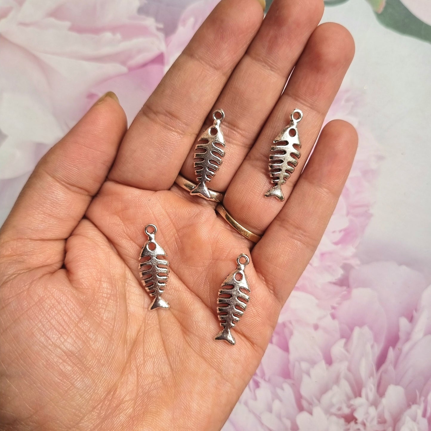 Metal Charms - Fish Bone