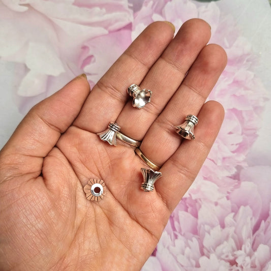 Metal Charms - Flower caps 09