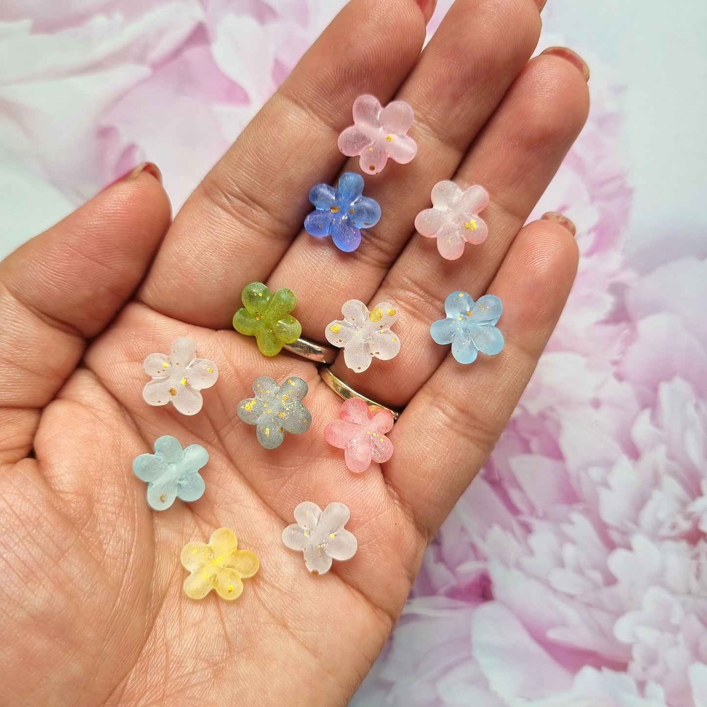 Acrylic Golden Foiled Flower