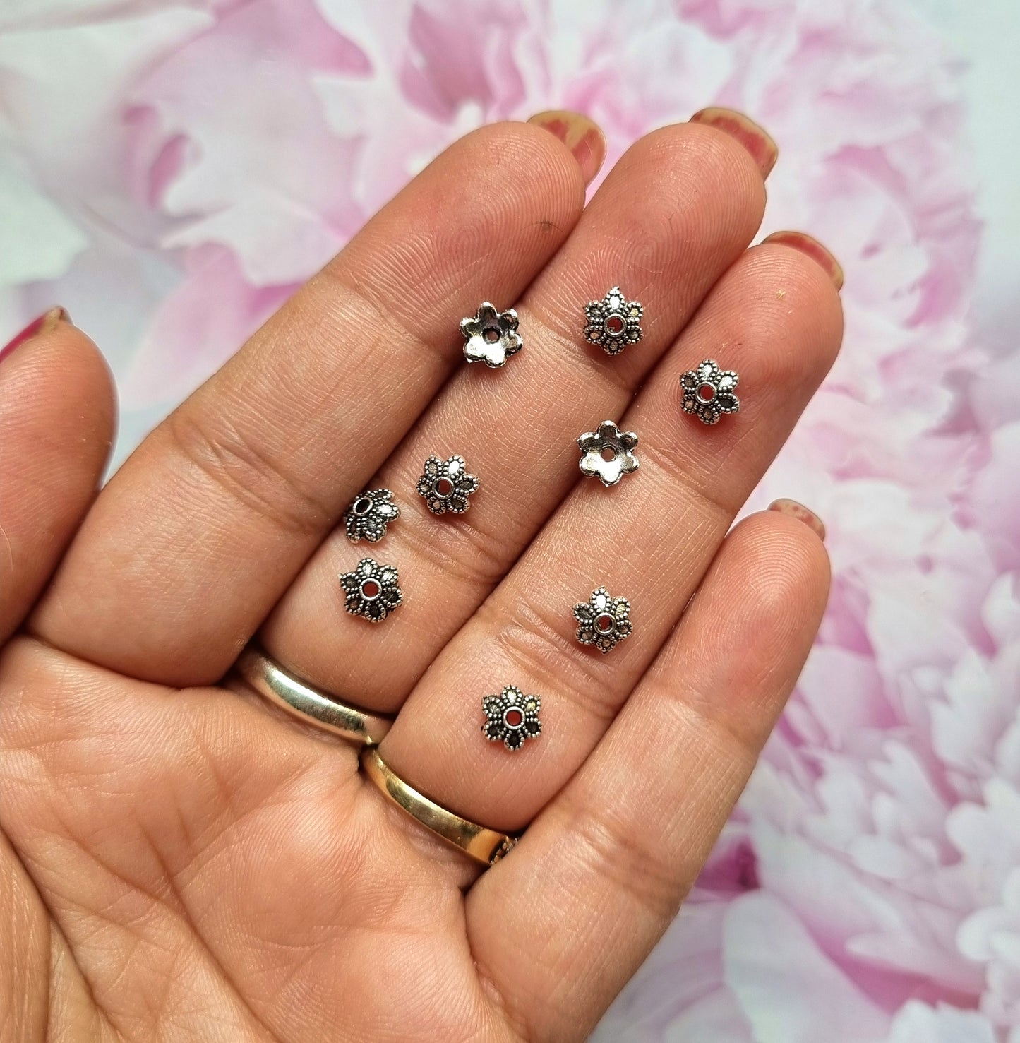 Metal Beads - Flower caps 07