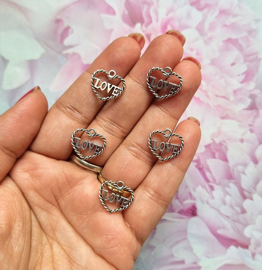Metal Charms - Love