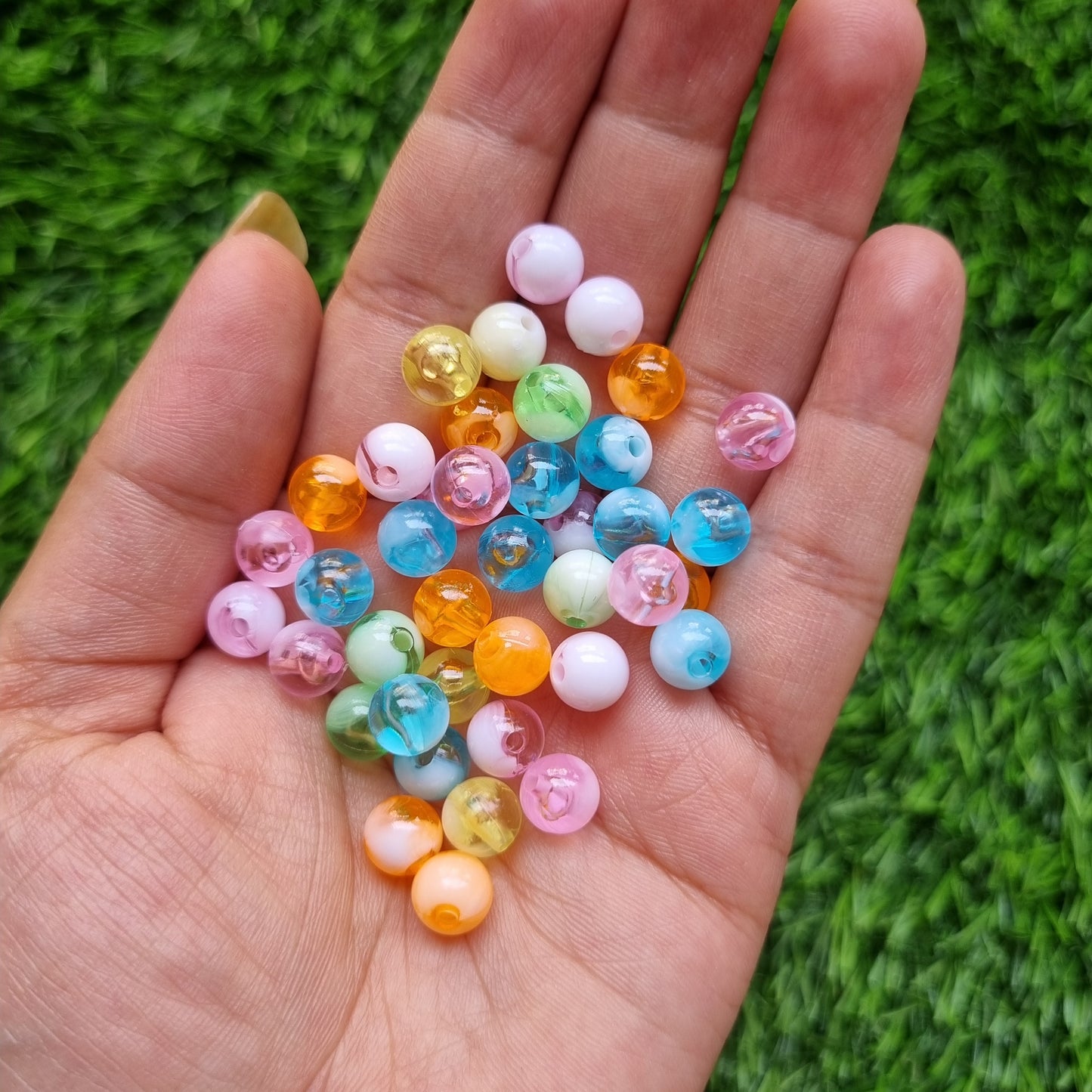 Acrylic Shaded Round Beads 8mm