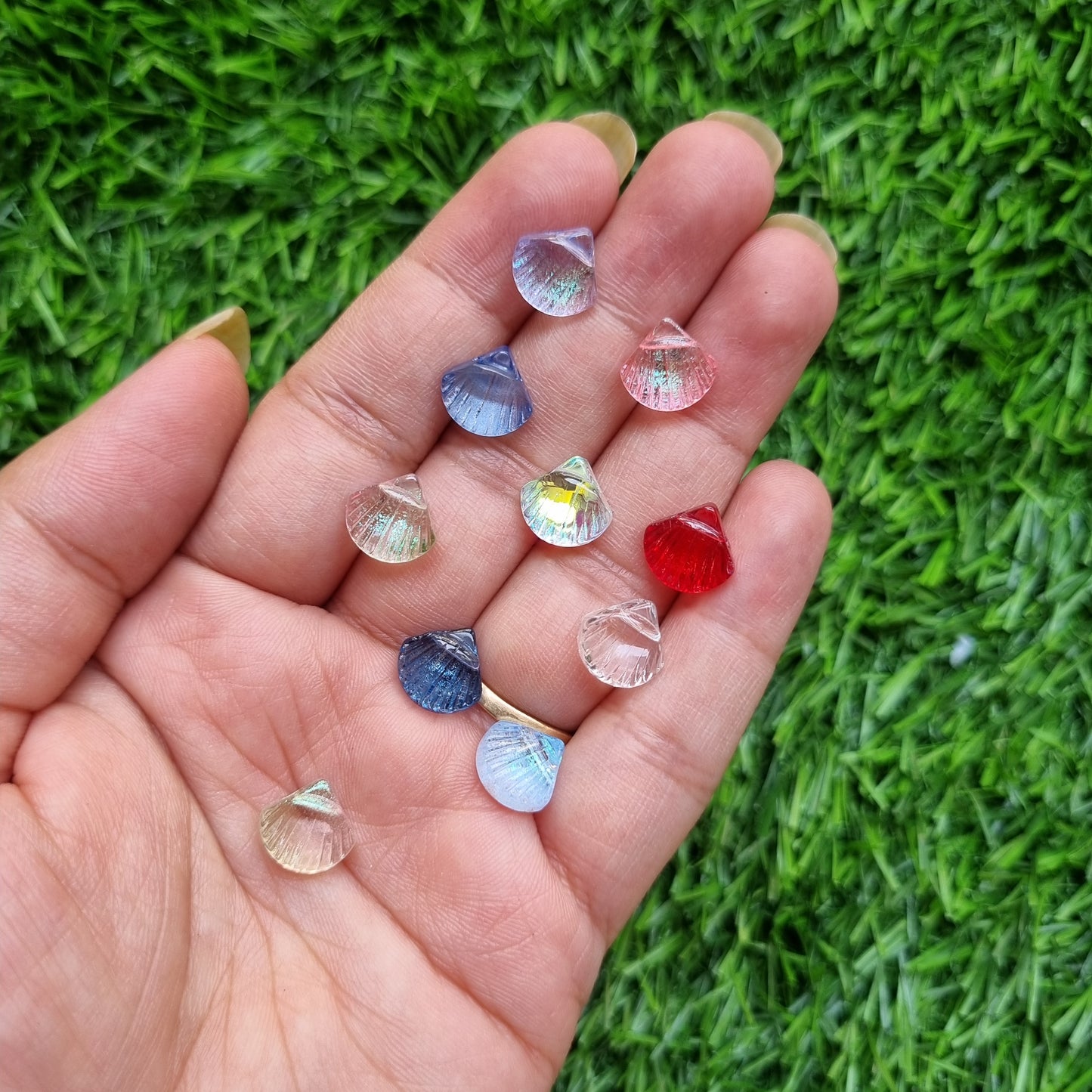 Glass Shell Beads