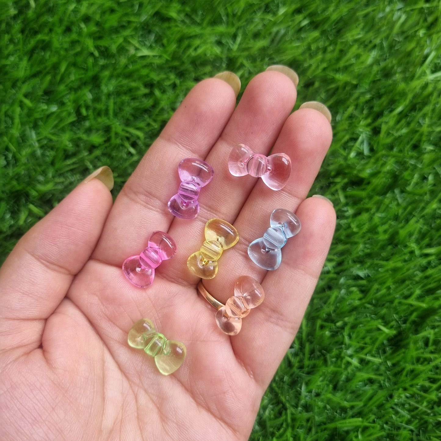 Acrylic Colorful Bow Beads