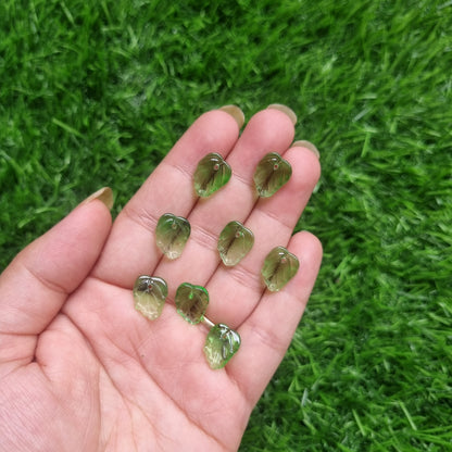 Glass Dual tone Leaf Beads