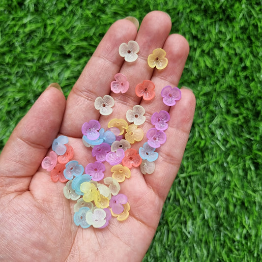 Acrylic Frost pastel Flower Caps