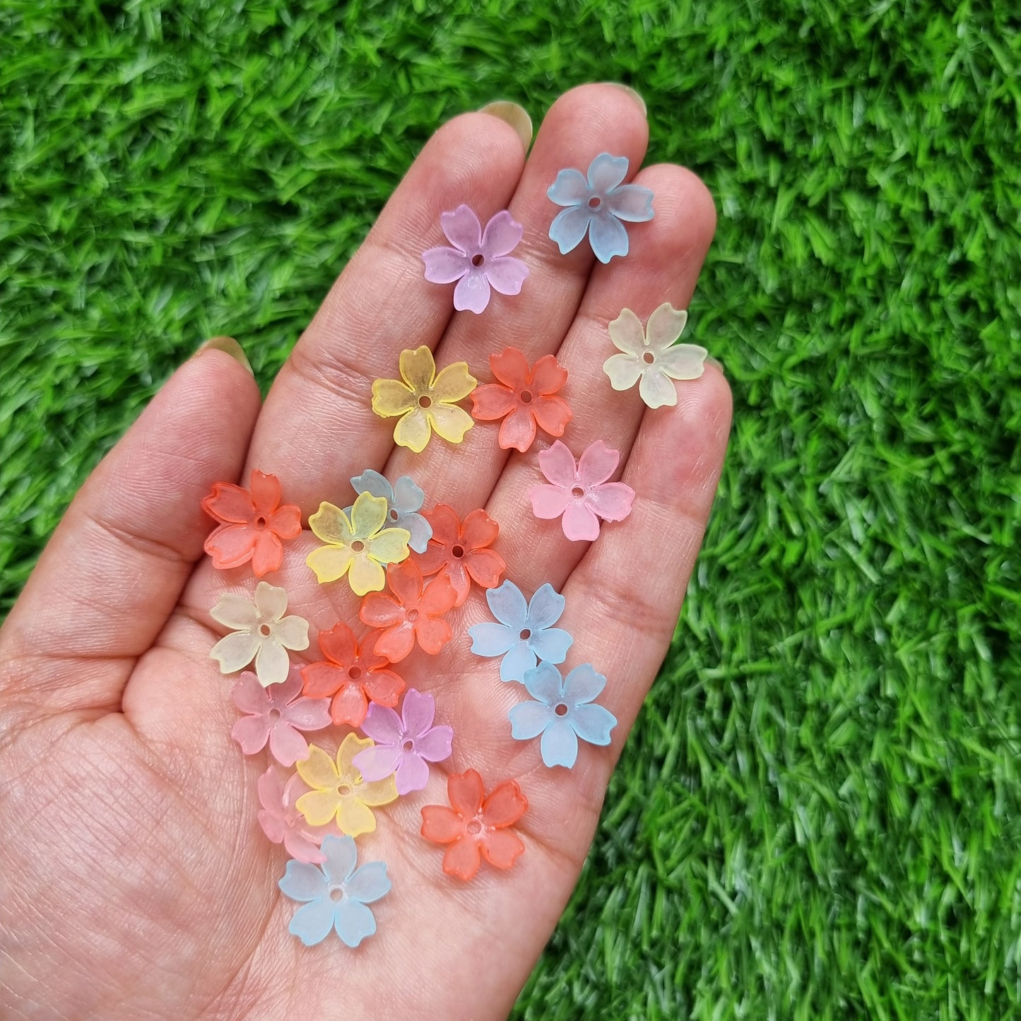 Acrylic Frost pastel Flower Caps