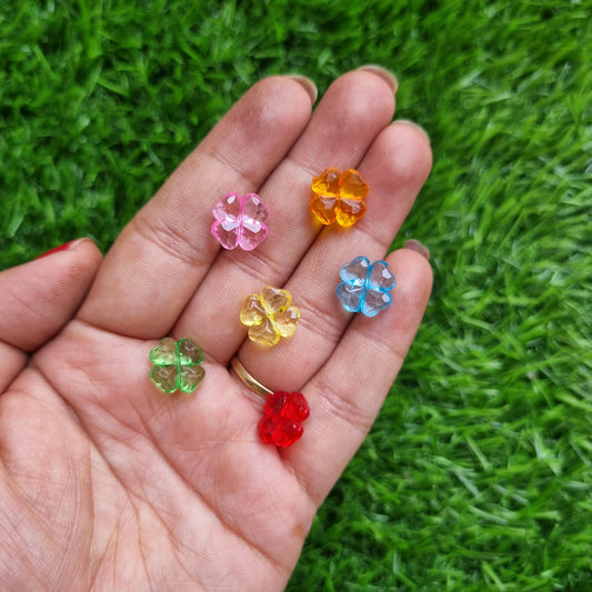 Transparent Clover Beads