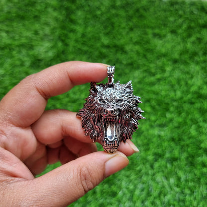Metal Charm -  Wolf Head
