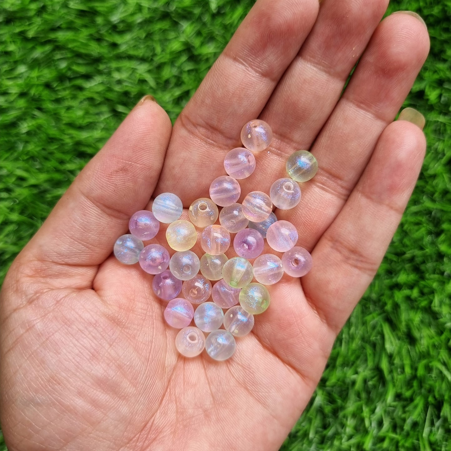 Acrylic Luminous Round Bead 6mm and 8mm
