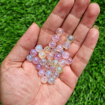 Acrylic Luminous Round Bead 6mm and 8mm