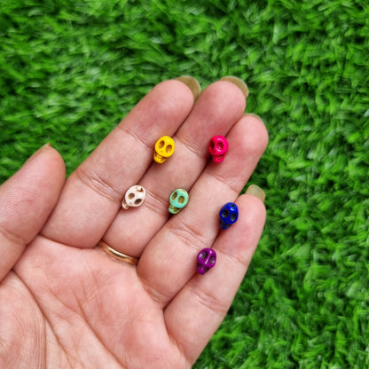 Synthetic Turquoise Beads - Skull
