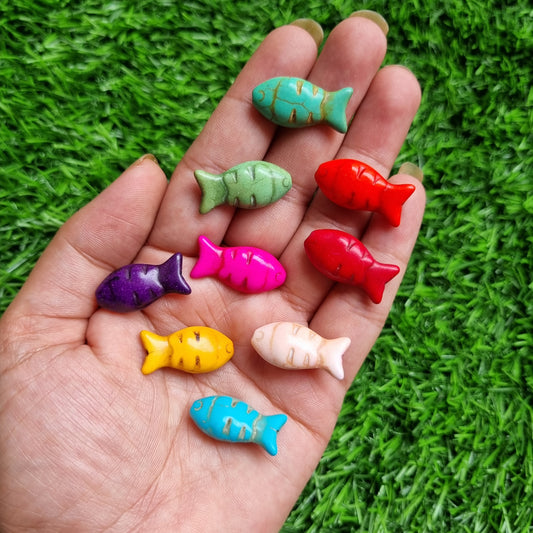 Synthetic Turquoise Beads - Fish