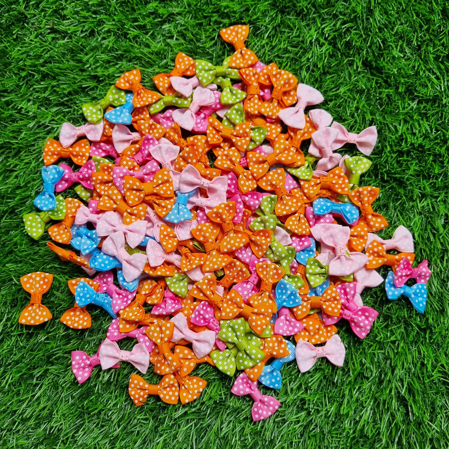 Fabric Polka Print Bow
