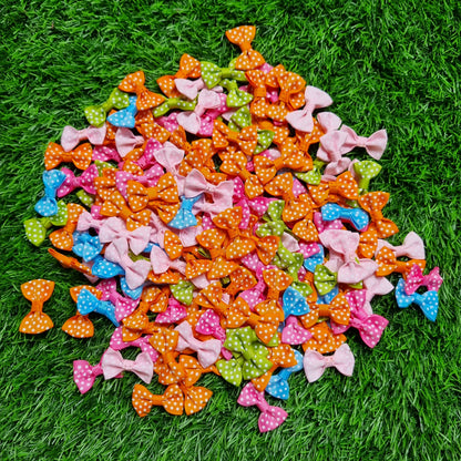 Fabric Polka Print Bow