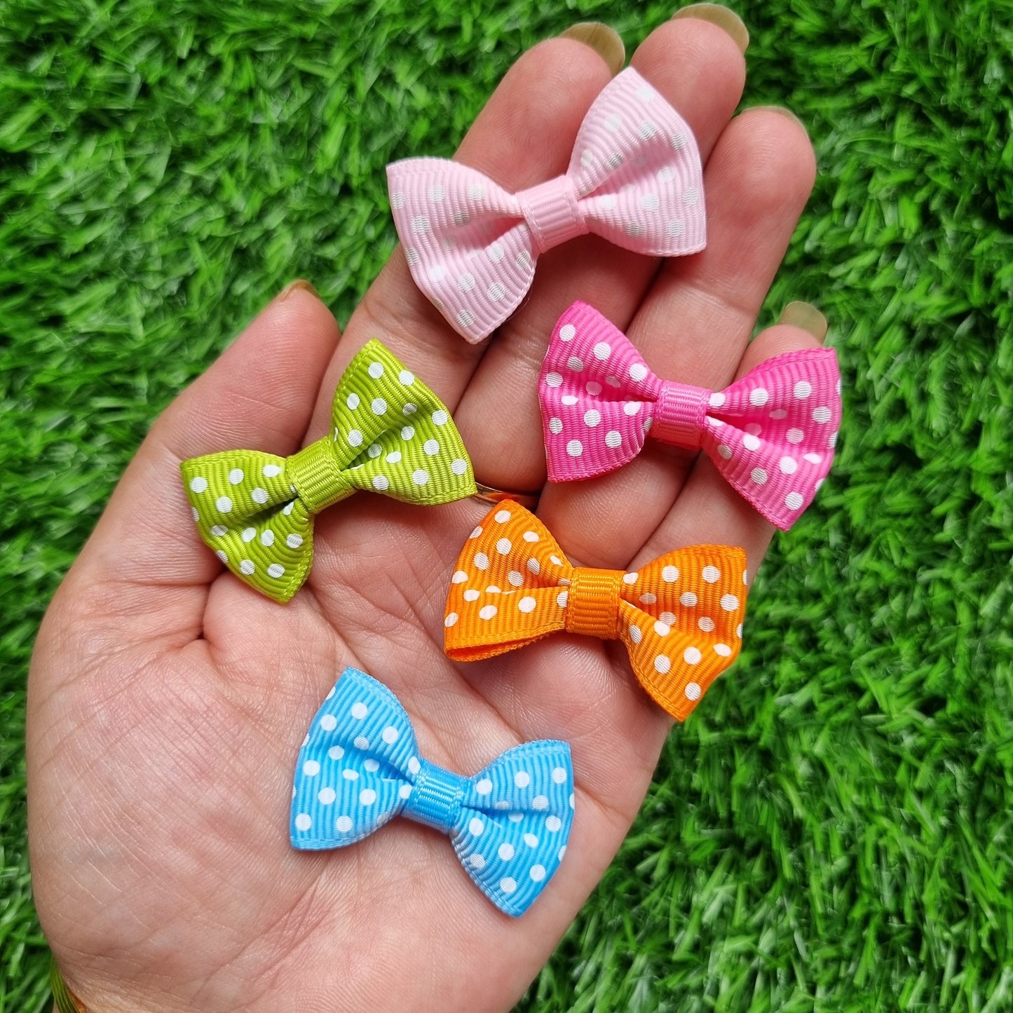 Fabric Polka Print Bow