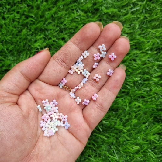 Acrylic Bead - Tiny Flower Caps