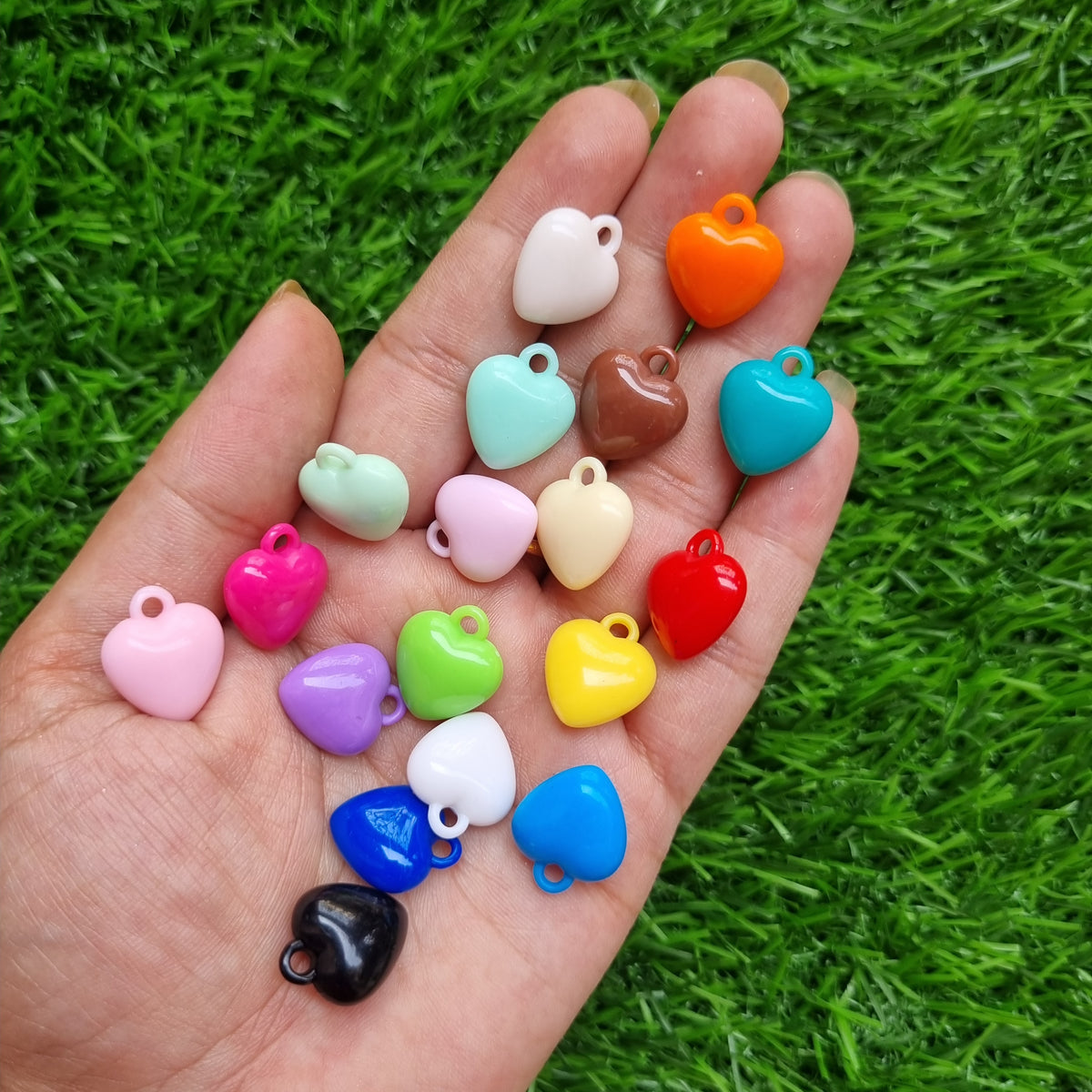 Acrylic Heart Charms