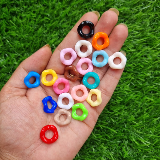 Acrylic Bead - Wavy Spacers Rings
