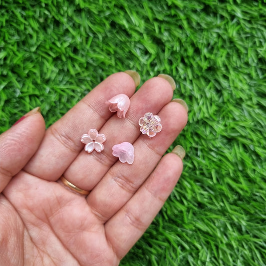Glass and Acrylic Beads - 4 types Flowers