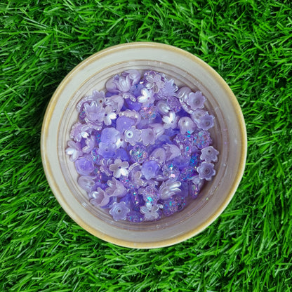 Glass and Acrylic Beads - 4 types Flowers