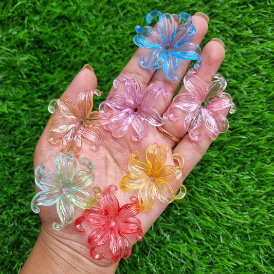 Acrylic Shaded Flower Caps
