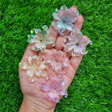Acrylic Rainbow Shine Flower Caps