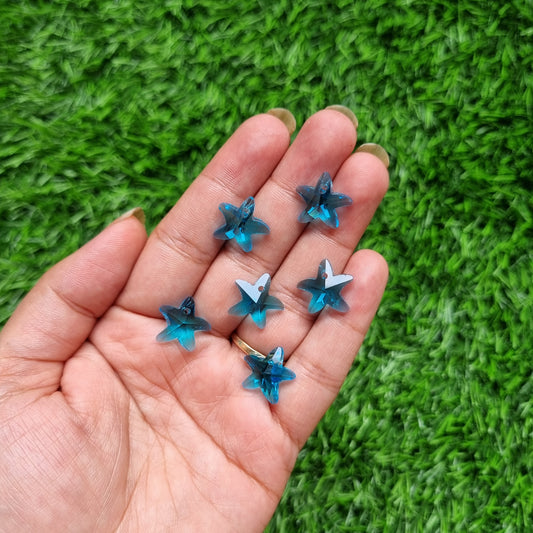 Glass - Faceted Starfish Charms