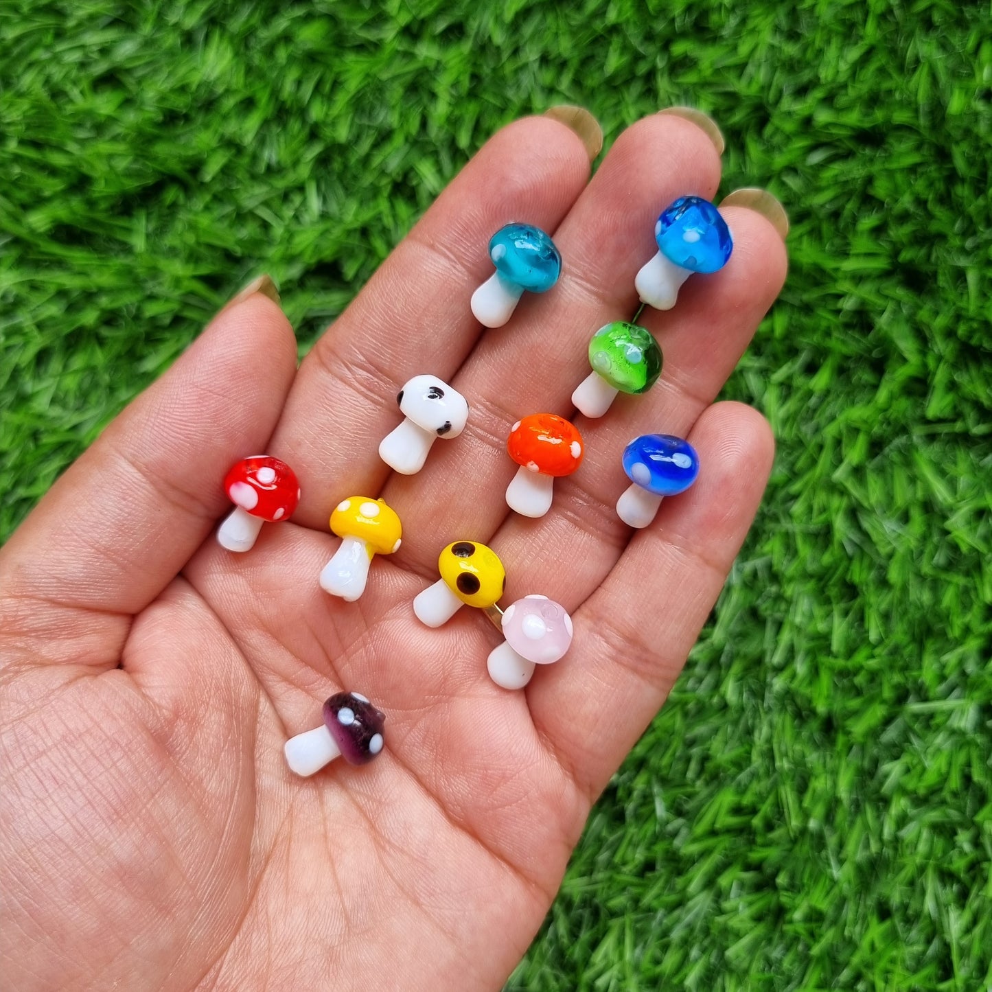 Lampwork Glass Beads - Mushroom