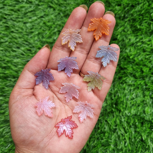 Acrylic Luminous Maple leaf Beads