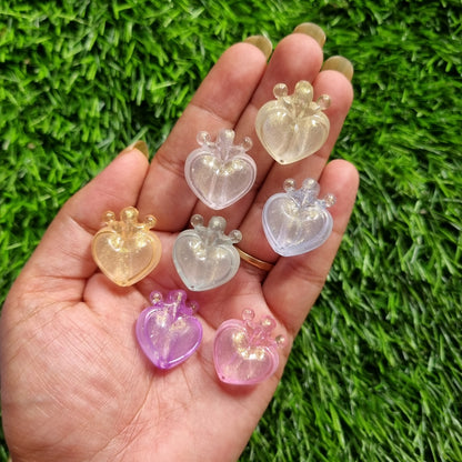 Acrylic Luminous Heart Beads