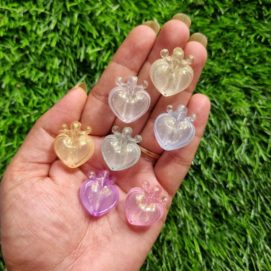 Acrylic Luminous Heart Beads