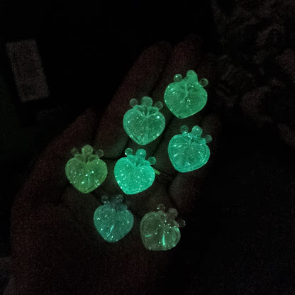 Acrylic Luminous Heart Beads