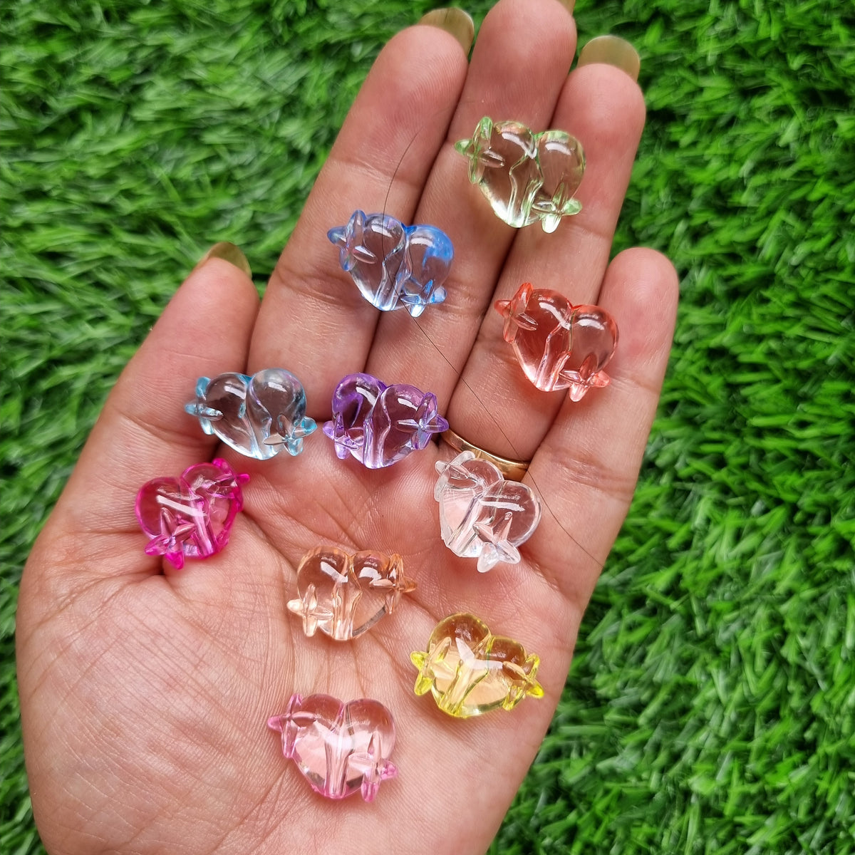 Acrylic Beads - Colorful Heart