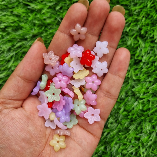 Acrylic Beads - Flower Caps