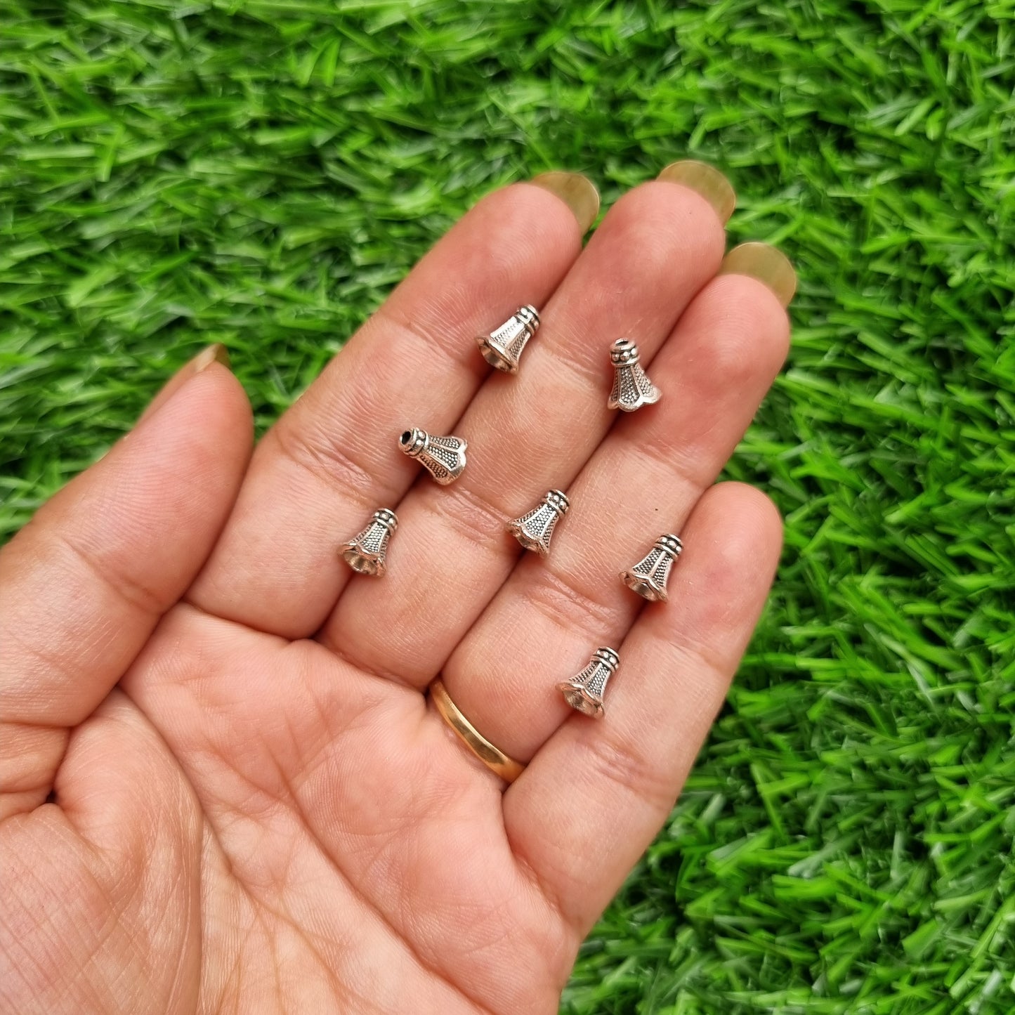 Metal Charms - Flower Caps