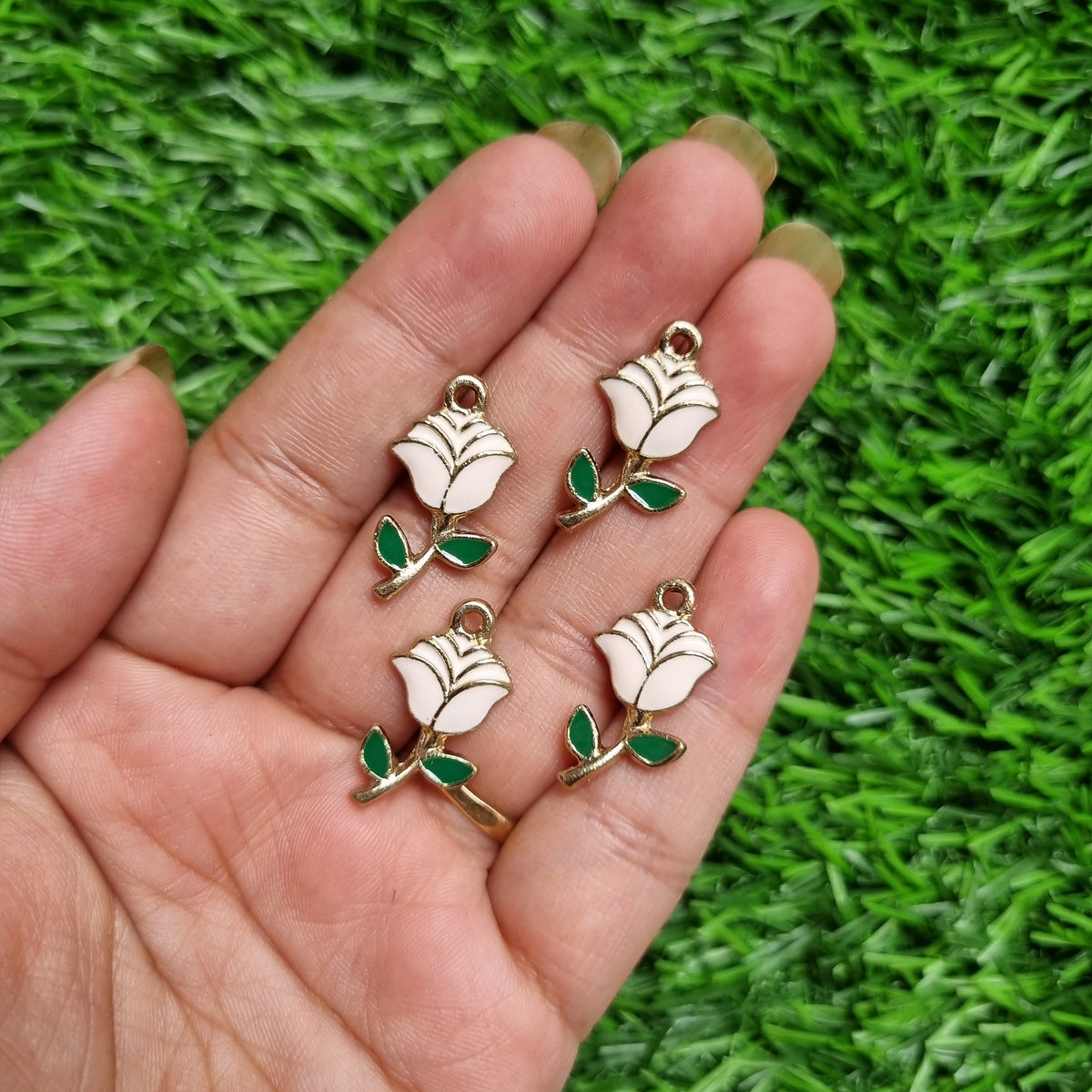 Enamel Charm - Rose